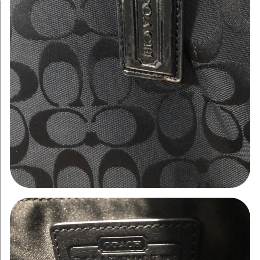 Coach Signature Shoulder Bag Large Lightweight LL1161 Adjustable Double Straps - Picture 3 of 5